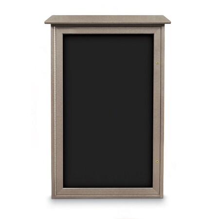 United Visual Products Indoor Enclosed Combo Board, 72"x36", White Frame/Grey & Pearl UVCB7236W-GREY-PEARL